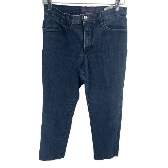 Not Your Daughters Jeans Women's Slim Straight leg Dark Denim 10 Blue - Picture 1 of 12